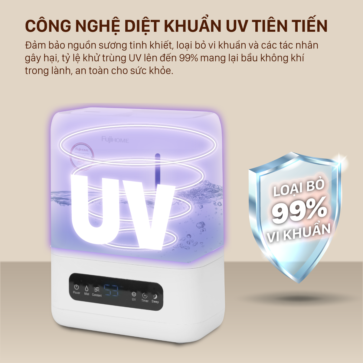 Hình ảnh chi tiết Máy Phun Sương Tạo Ẩm Xông Tinh Dầu Fujihome HM04EUV - Ảnh số 15