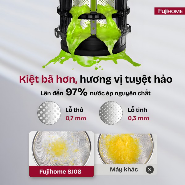 Hình ảnh chi tiết Máy ép chậm mini Fujihome SJ08 - Ảnh số 2