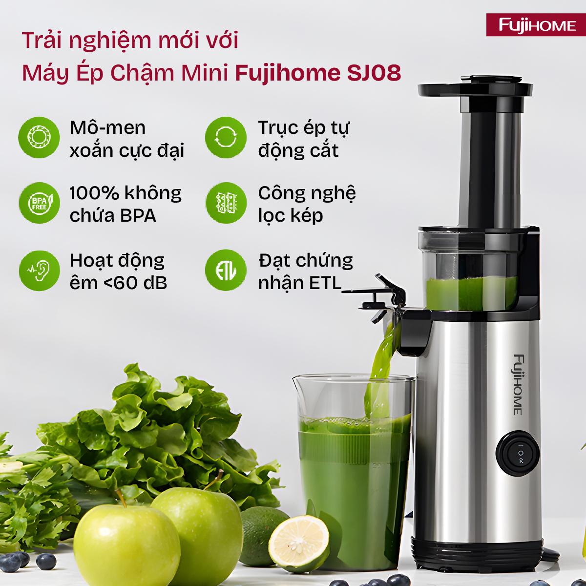 Hình ảnh chi tiết Máy ép chậm mini Fujihome SJ08 - Ảnh số 20