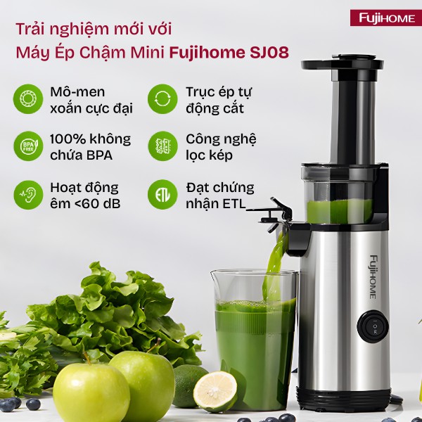 Hình ảnh chi tiết Máy ép chậm mini Fujihome SJ08 - Ảnh số 6
