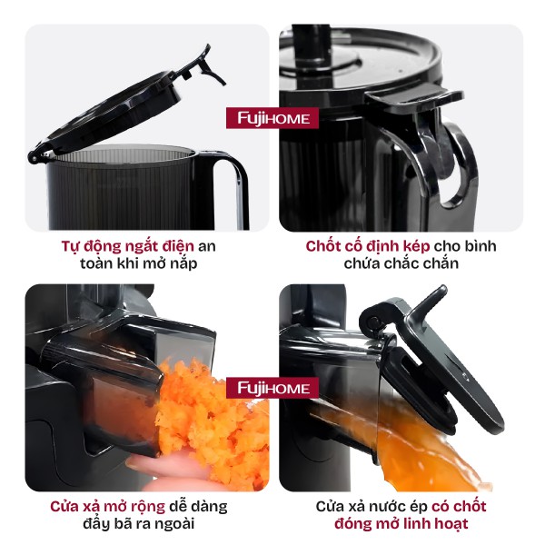 Hình ảnh chi tiết Máy ép chậm nguyên quả Fujihome SJ16 - Ảnh số 3