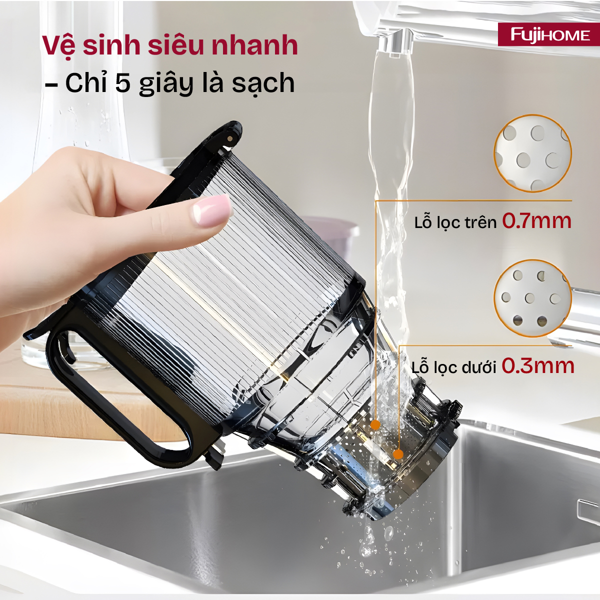 Hình ảnh chi tiết Máy ép chậm nguyên quả Fujihome SJ16 - Ảnh số 23