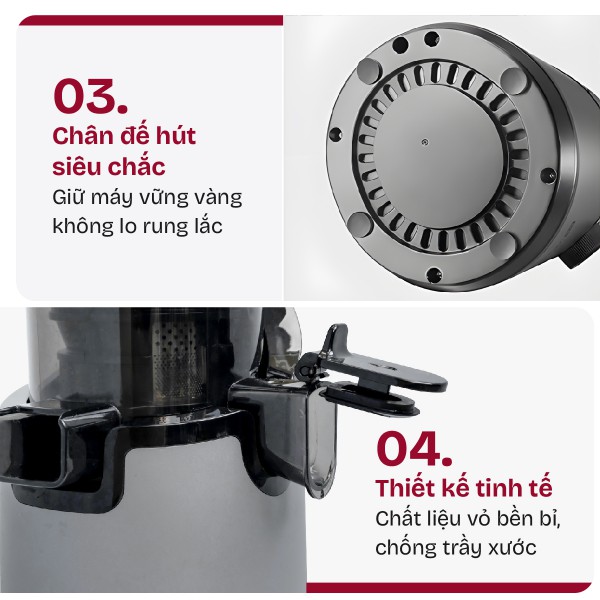 Hình ảnh chi tiết Máy ép chậm nguyên quả Fujihome SJ16 - Ảnh số 8