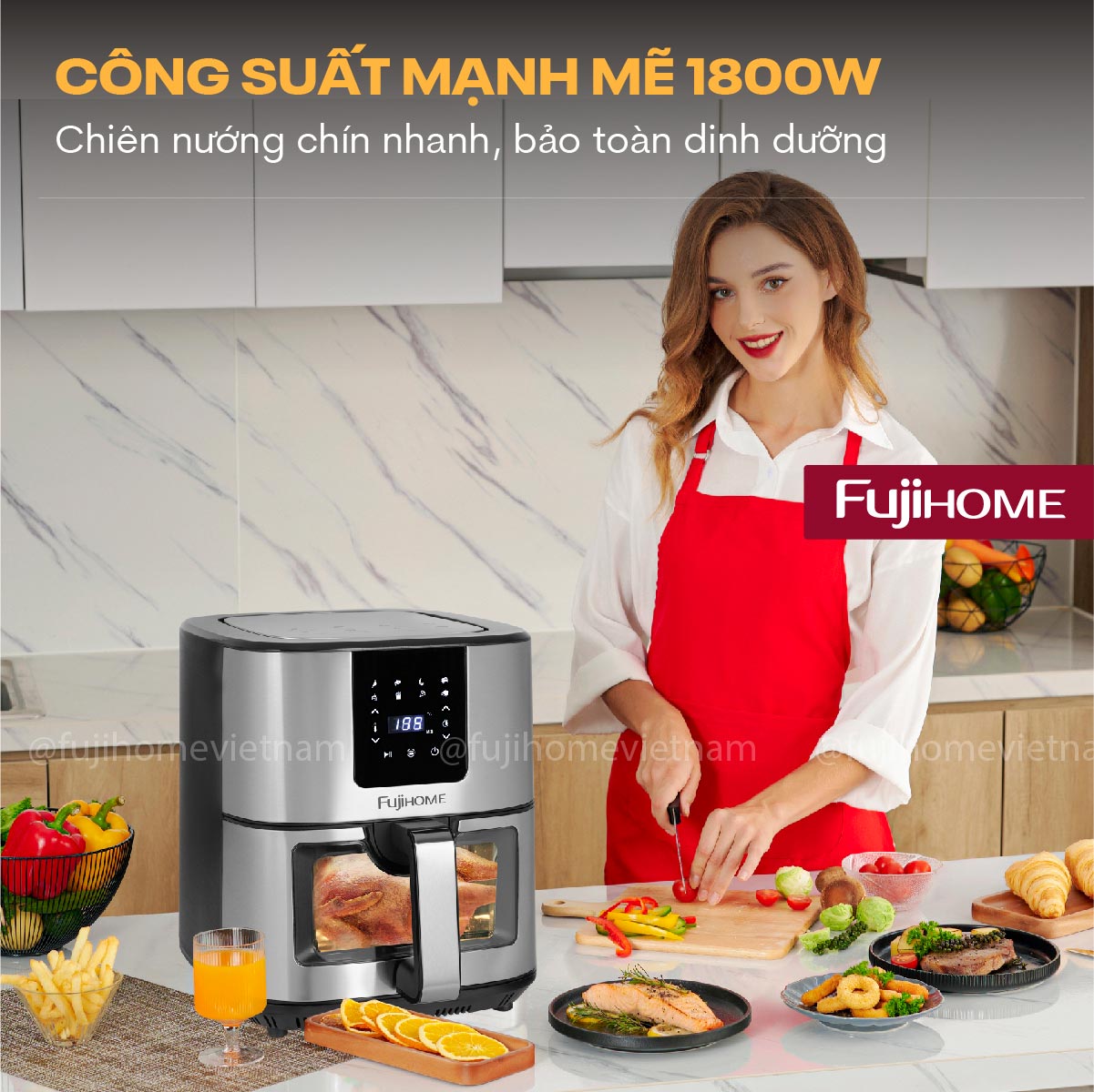 Hình ảnh chi tiết Nồi chiên không dầu Fujihome A10DG 10Lít - Dung tích 10L - Ảnh số 16
