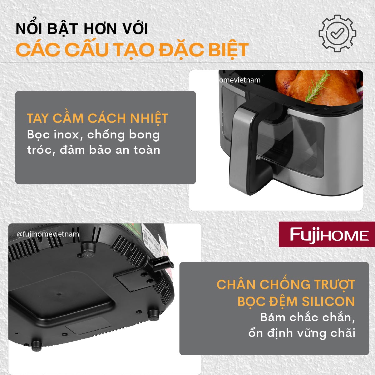 Hình ảnh chi tiết Nồi chiên không dầu Fujihome A10DG 10Lít - Dung tích 10L - Ảnh số 23