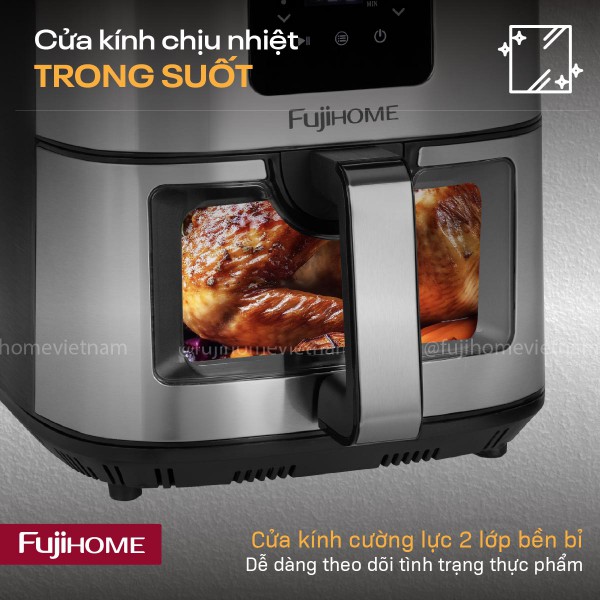 Hình ảnh chi tiết Nồi chiên không dầu Fujihome A10DG 10Lít - Dung tích 10L - Ảnh số 4