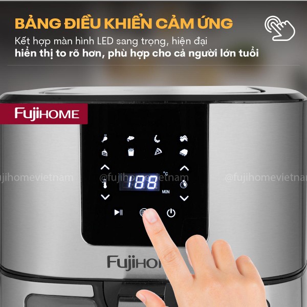 Hình ảnh chi tiết Nồi chiên không dầu Fujihome A10DG 10Lít - Dung tích 10L - Ảnh số 9