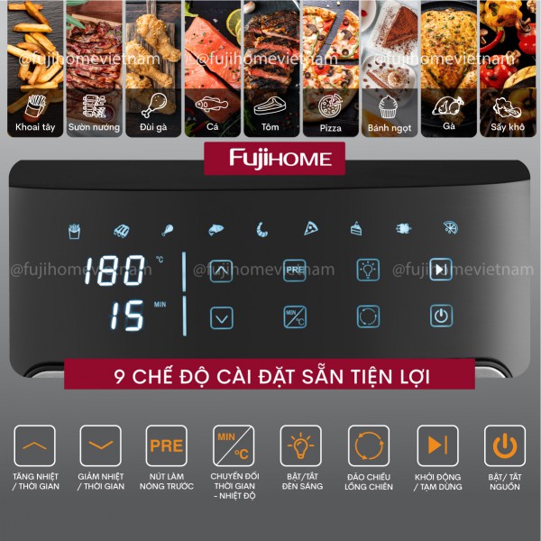 Hình ảnh chi tiết Nồi chiên không dầu Fujihome AA12DB 12Lít - Dung tích 12L - Ảnh số 12