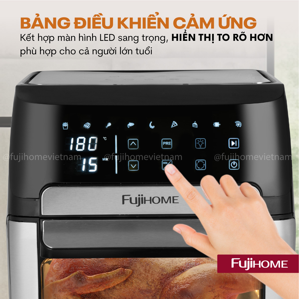 Hình ảnh chi tiết Nồi chiên không dầu Fujihome AA12DB 12Lít - Dung tích 12L - Ảnh số 16