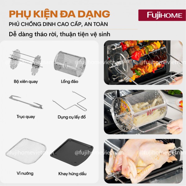 Hình ảnh chi tiết Nồi chiên không dầu Fujihome AA12DB 12Lít - Dung tích 12L - Ảnh số 3