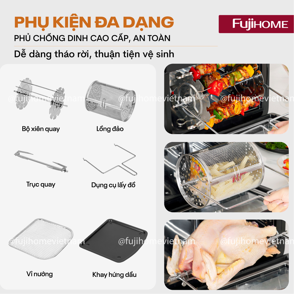 Hình ảnh chi tiết Nồi chiên không dầu Fujihome AA12DB 12Lít - Dung tích 12L - Ảnh số 22