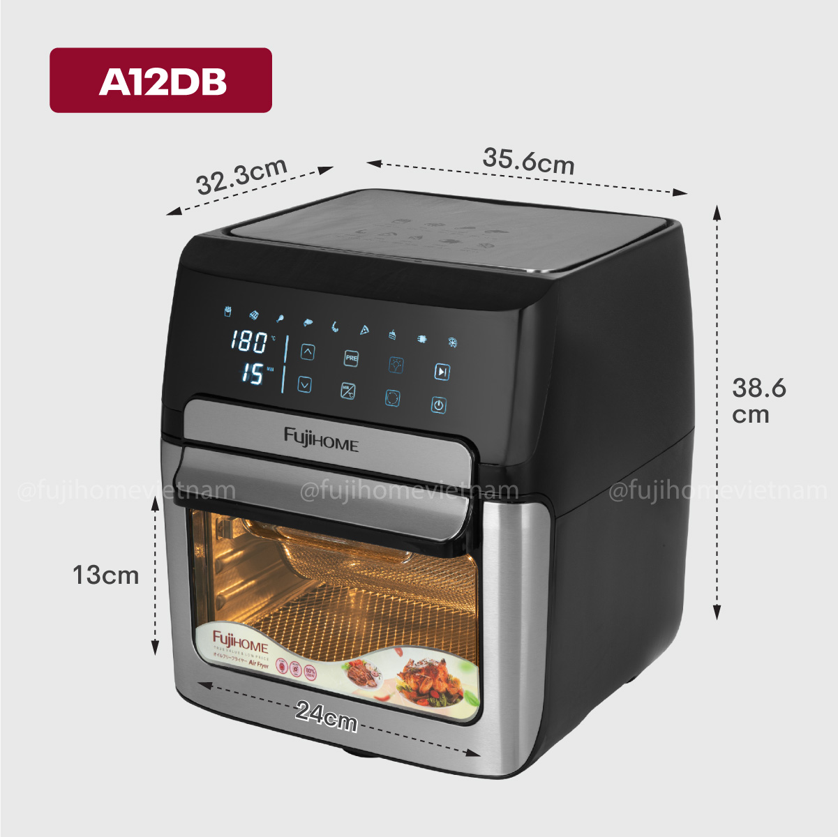 Hình ảnh chi tiết Nồi chiên không dầu Fujihome AA12DB 12Lít - Dung tích 12L - Ảnh số 27