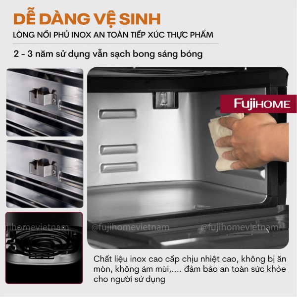 Hình ảnh chi tiết Nồi chiên không dầu Fujihome AA12DB 12Lít - Dung tích 12L - Ảnh số 8