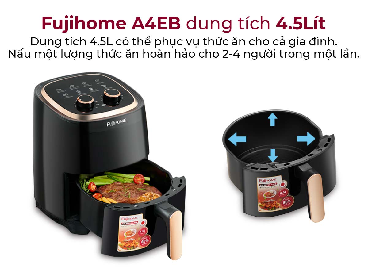 Hình ảnh chi tiết Nồi chiên không dầu Fujihome A4EB 4Lít - Dung tích 4L - Ảnh số 13