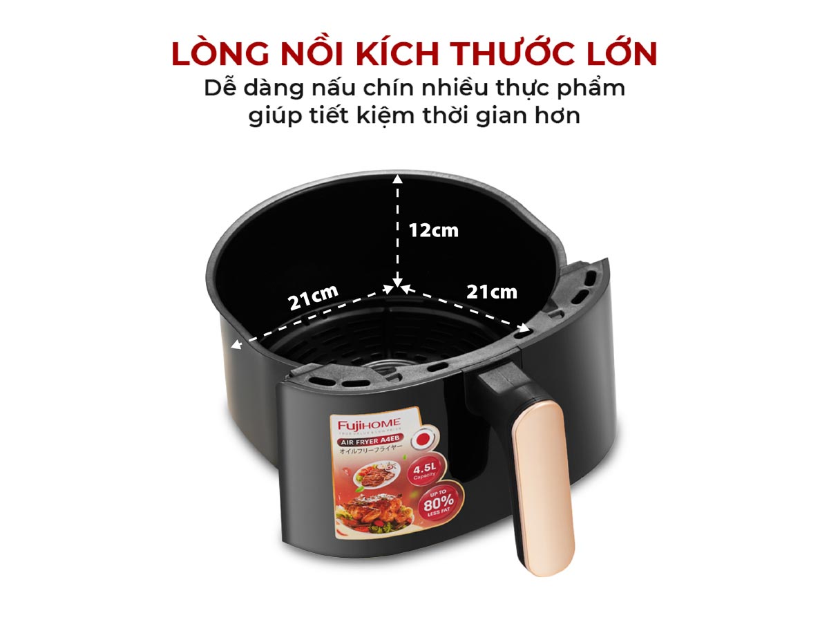 Hình ảnh chi tiết Nồi chiên không dầu Fujihome A4EB 4Lít - Dung tích 4L - Ảnh số 17