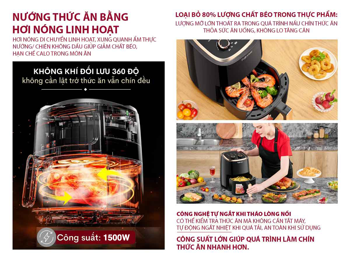 Hình ảnh chi tiết Nồi chiên không dầu Fujihome A4EB 4Lít - Dung tích 4L - Ảnh số 10