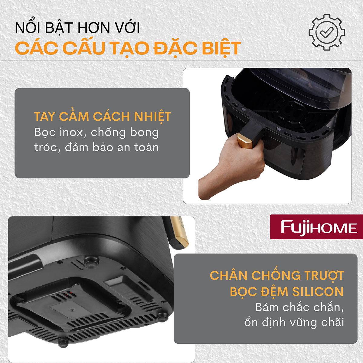 Hình ảnh chi tiết Nồi chiên không dầu Fujihome A8DG1NEW 8Lít - Ảnh số 22