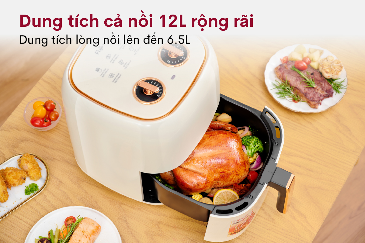 Hình ảnh chi tiết Nồi chiên không dầu Fujihome A6W - Dung tích 6.5L - Ảnh số 7