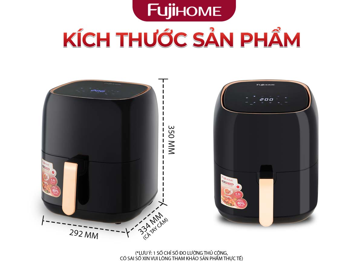 Hình ảnh chi tiết Nồi chiên không dầu Fujihome A6DB 6.5L t - Dung tích 6.5L - Ảnh số 12