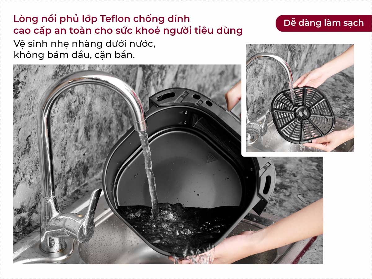 Hình ảnh chi tiết Nồi chiên không dầu Fujihome A6DB 6.5L t - Dung tích 6.5L - Ảnh số 16