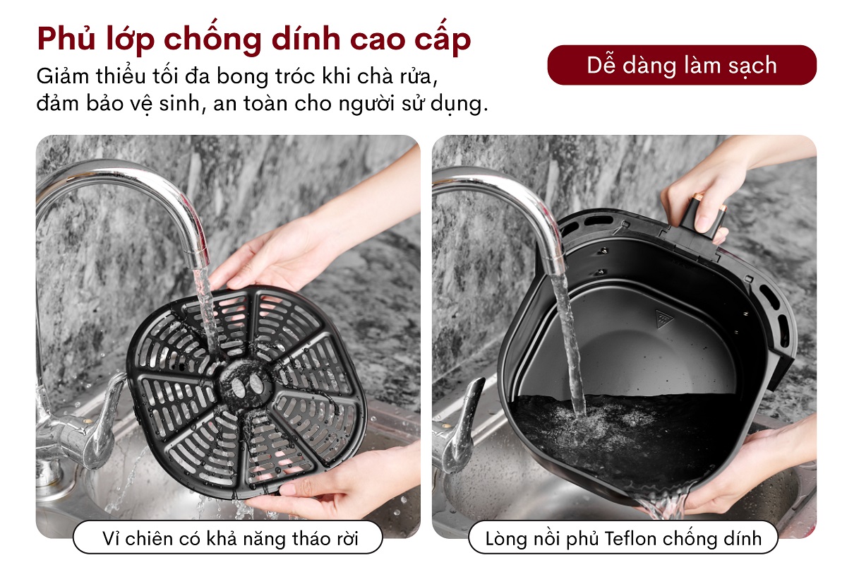 Hình ảnh chi tiết Nồi chiên không dầu Fujihome A6GG 6.5L t - Dung tích 6.5L - Ảnh số 17