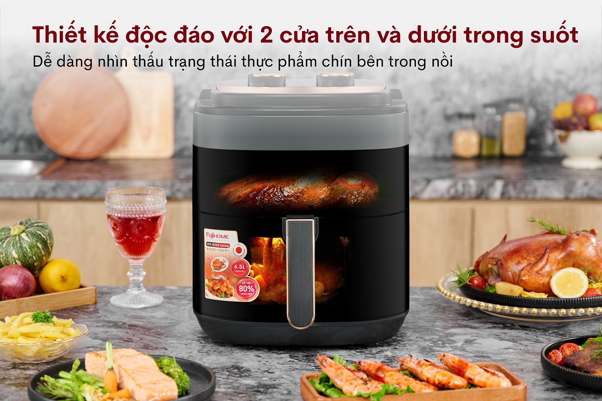 Hình ảnh chi tiết Nồi chiên không dầu Fujihome A6GG 6.5L t - Dung tích 6.5L - Ảnh số 18