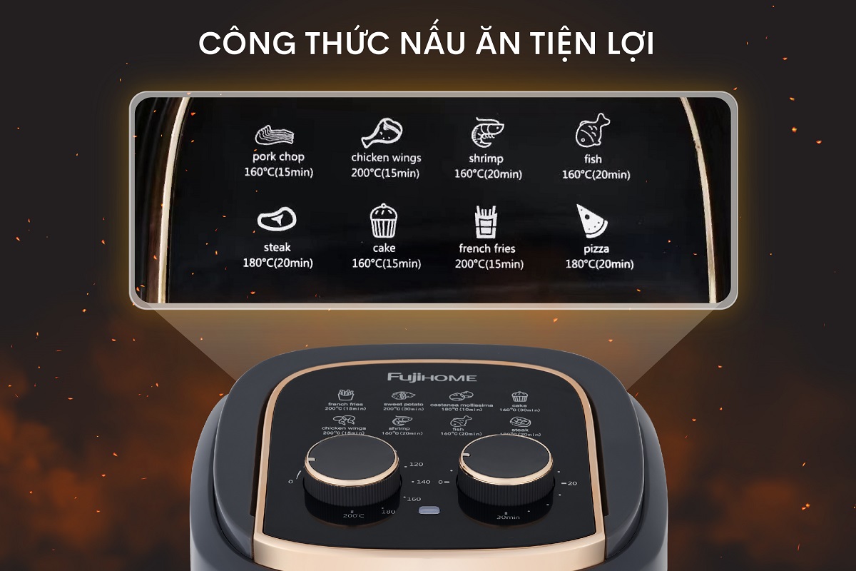 Hình ảnh chi tiết Nồi chiên không dầu Fujihome A5GG 5Lít - Dung tích 5L - Ảnh số 14