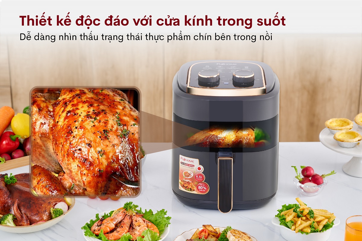 Hình ảnh chi tiết Nồi chiên không dầu Fujihome A5GG 5Lít - Dung tích 5L - Ảnh số 17