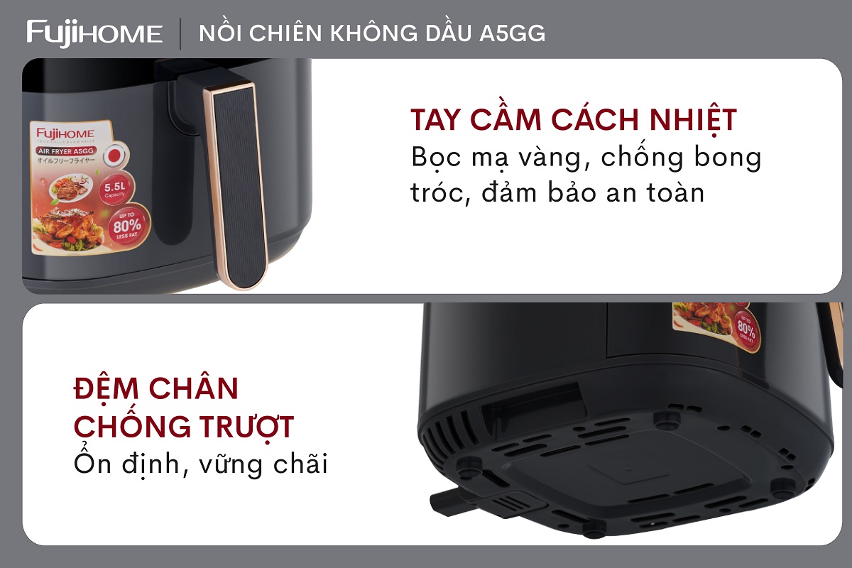 Hình ảnh chi tiết Nồi chiên không dầu Fujihome A5GG 5Lít - Dung tích 5L - Ảnh số 8