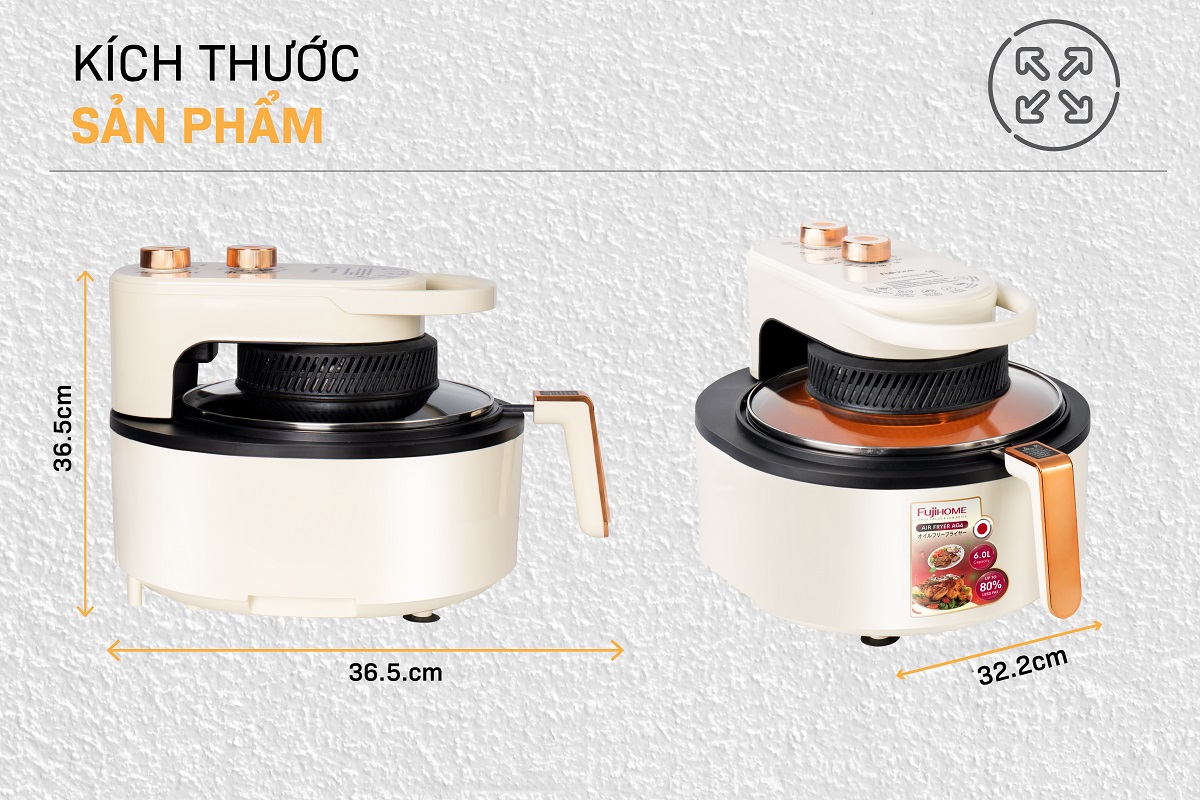 Hình ảnh chi tiết Nồi chiên không dầu Fujihome AG6 6Lít - Dung tích 6L - Ảnh số 17