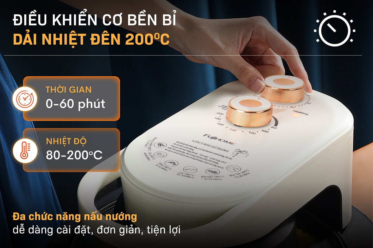 Hình ảnh chi tiết Nồi chiên không dầu Fujihome AG6 6Lít - Dung tích 6L - Ảnh số 6