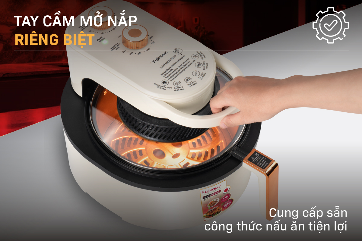 Hình ảnh chi tiết Nồi chiên không dầu Fujihome AG6 6Lít - Dung tích 6L - Ảnh số 7