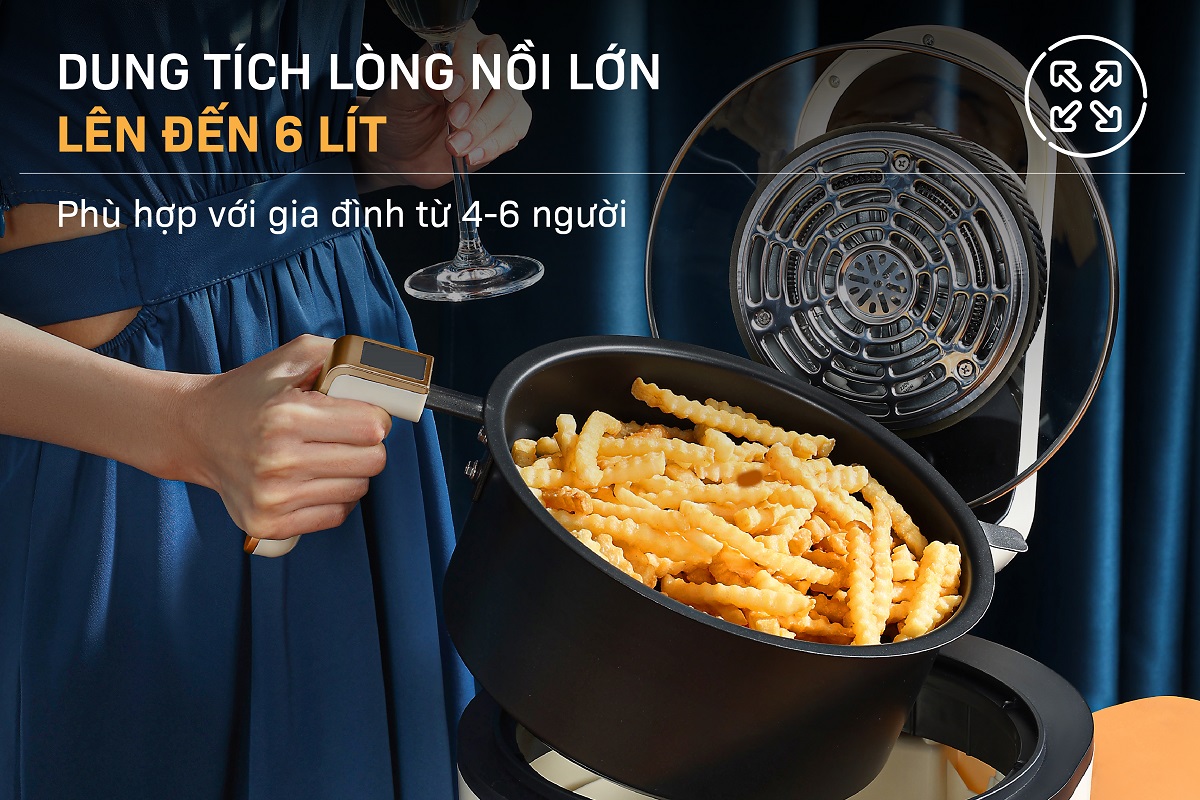 Hình ảnh chi tiết Nồi chiên không dầu Fujihome AG6 6Lít - Dung tích 6L - Ảnh số 11