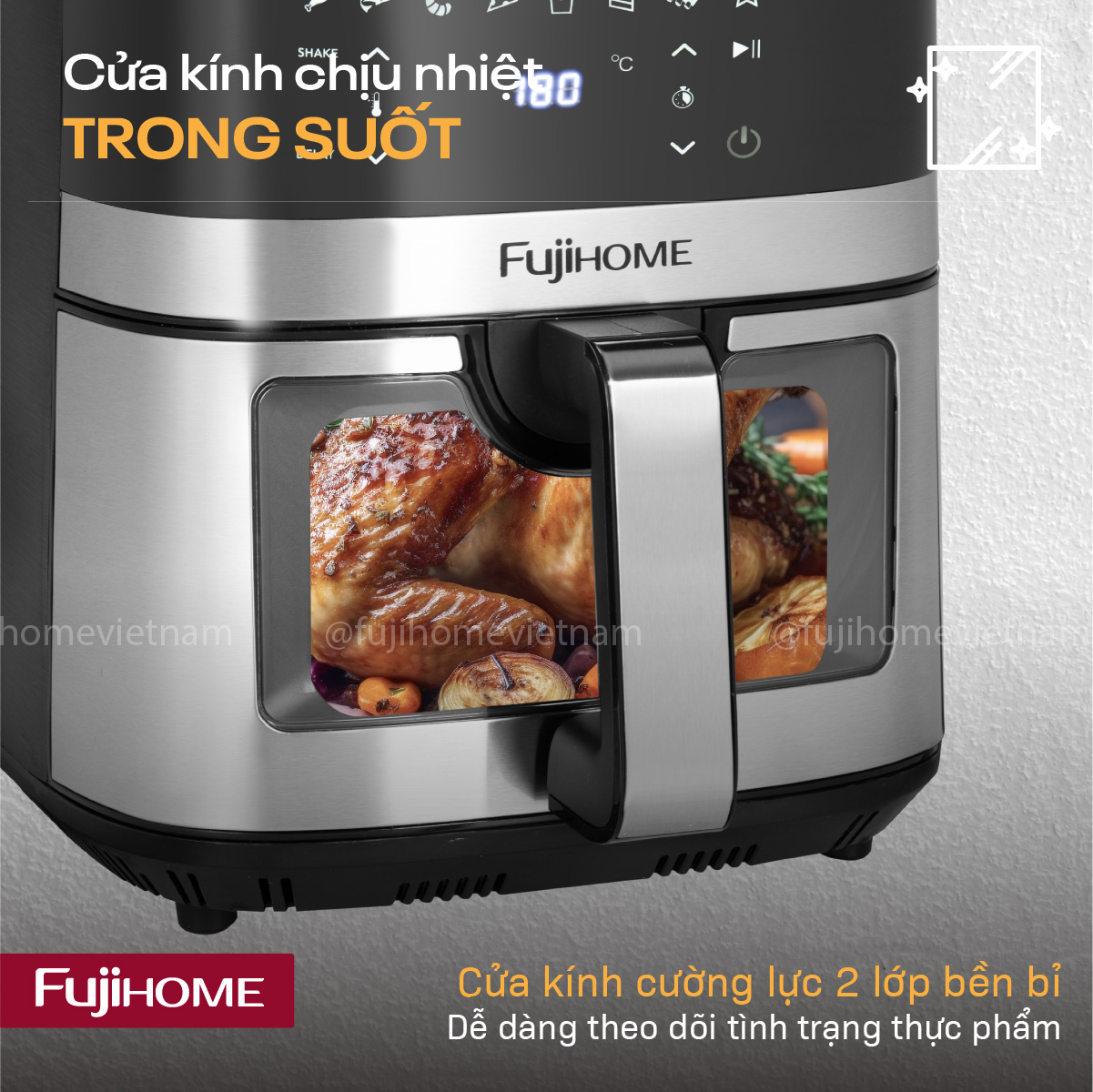 Hình ảnh chi tiết Nồi chiên không dầu Fujihome A10DG2 10Lít - Dung tích 10L - Ảnh số 19
