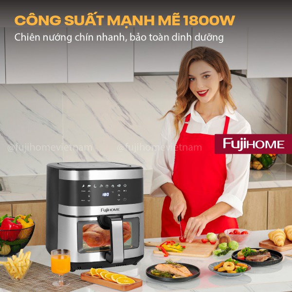Hình ảnh chi tiết Nồi chiên không dầu Fujihome A10DG2 10Lít - Dung tích 10L - Ảnh số 4
