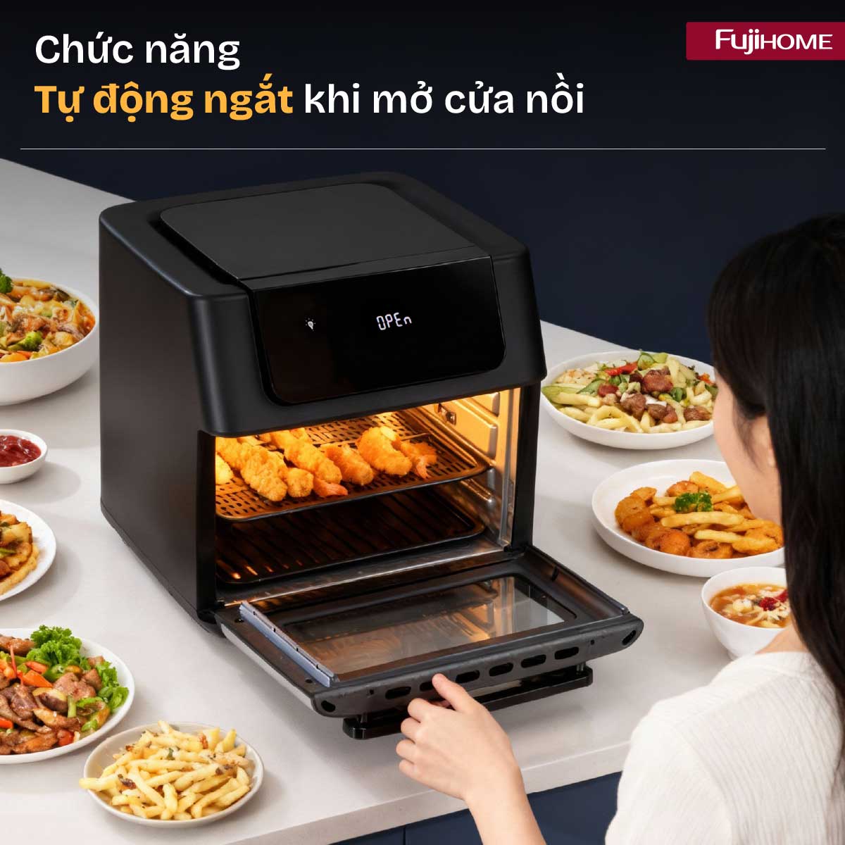 Hình ảnh chi tiết Nồi chiên không dầu Fujihome A16D ( 16 lit) - Ảnh số 18