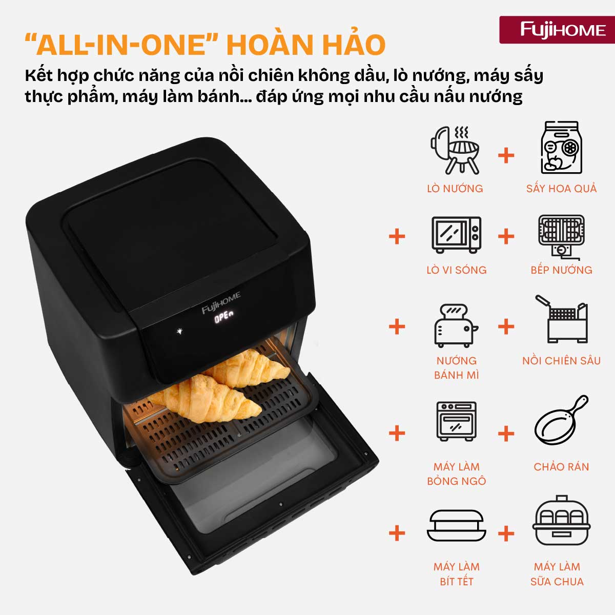 Hình ảnh chi tiết Nồi chiên không dầu Fujihome A16D ( 16 lit) - Ảnh số 23