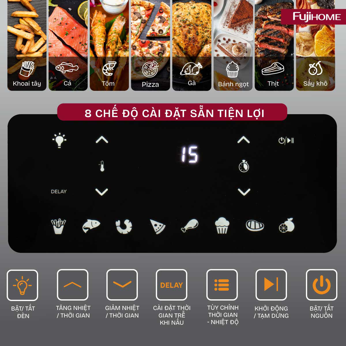 Hình ảnh chi tiết Nồi chiên không dầu Fujihome A16D ( 16 lit) - Ảnh số 26