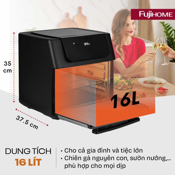 Hình ảnh chi tiết Nồi chiên không dầu Fujihome A16D ( 16 lit) - Ảnh số 7