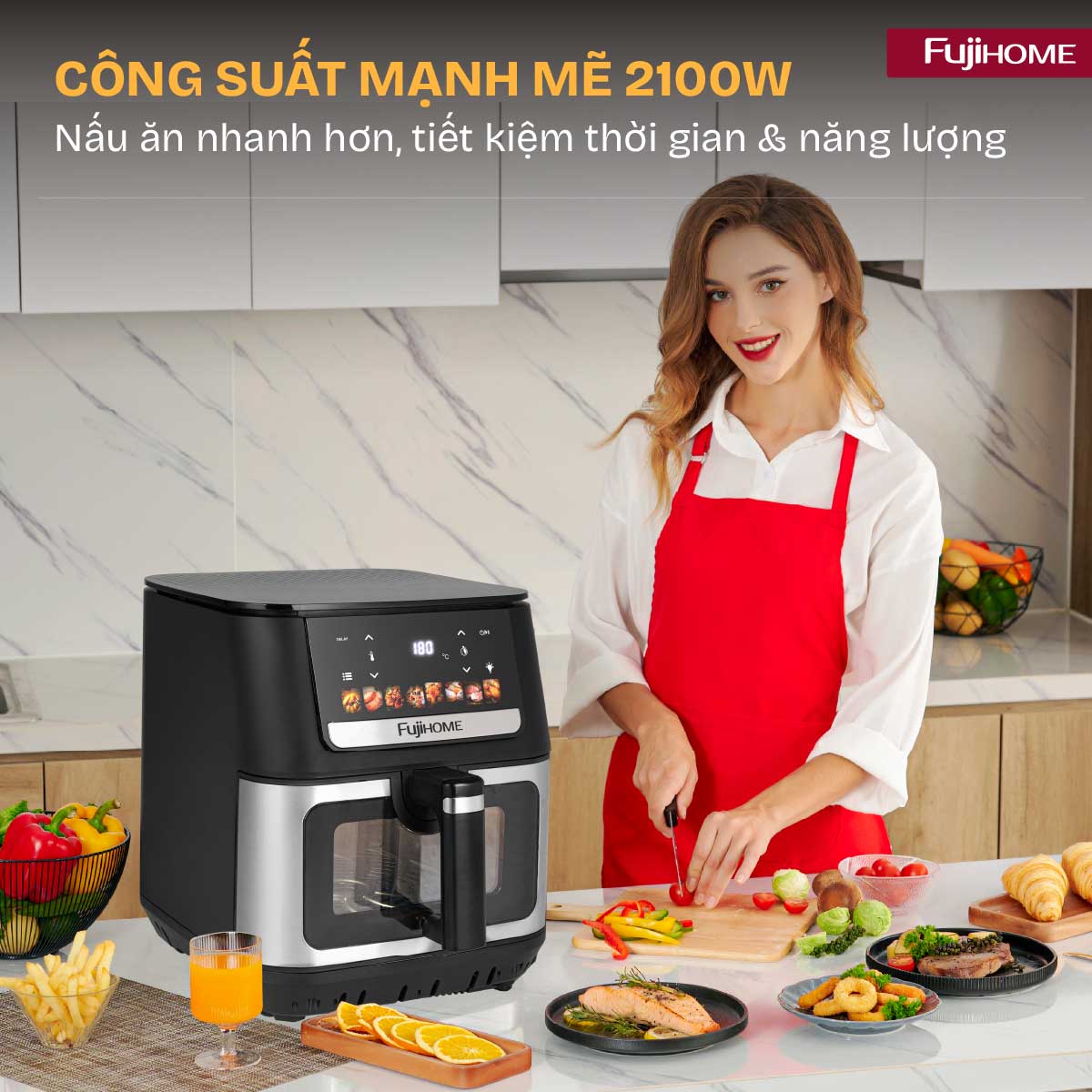 Hình ảnh chi tiết Nồi chiên không dầu Fujihome A9DH ( 9 lít) - Ảnh số 13