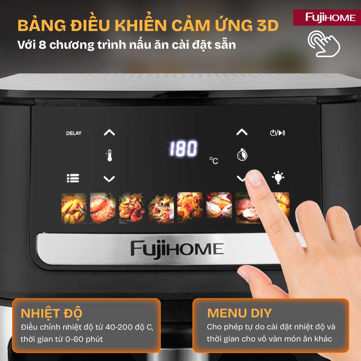 Hình ảnh chi tiết Nồi chiên không dầu Fujihome A9DH ( 9 lít) - Ảnh số 18