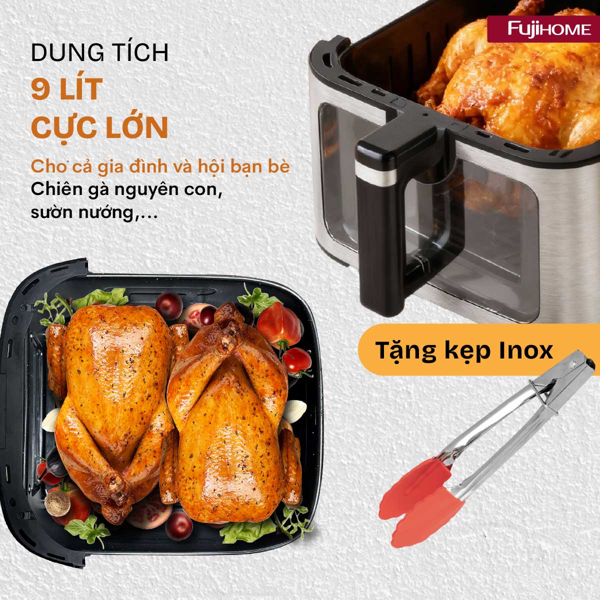 Hình ảnh chi tiết Nồi chiên không dầu Fujihome A9DH ( 9 lít) - Ảnh số 20