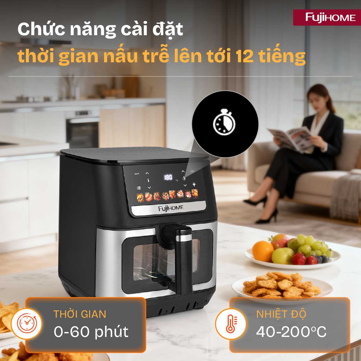 Hình ảnh chi tiết Nồi chiên không dầu Fujihome A9DH ( 9 lít) - Ảnh số 23