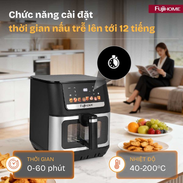 Hình ảnh chi tiết Nồi chiên không dầu Fujihome A9DH ( 9 lít) - Ảnh số 5