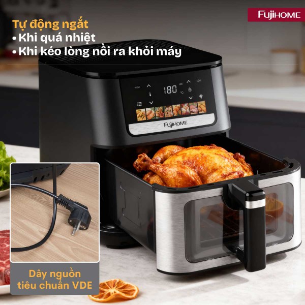 Hình ảnh chi tiết Nồi chiên không dầu Fujihome A9DH ( 9 lít) - Ảnh số 6