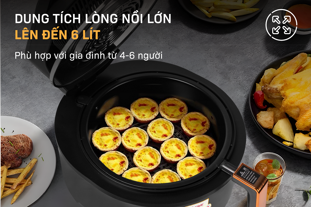 Hình ảnh chi tiết Nồi chiên không dầu Fujihome AG6D 6Lít - Dung tích 6L - Ảnh số 11