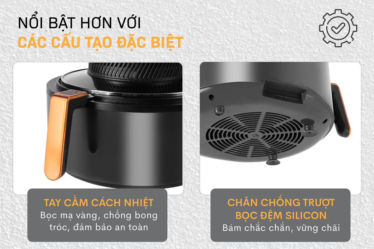 Hình ảnh chi tiết Nồi chiên không dầu Fujihome AG6D 6Lít - Dung tích 6L - Ảnh số 15