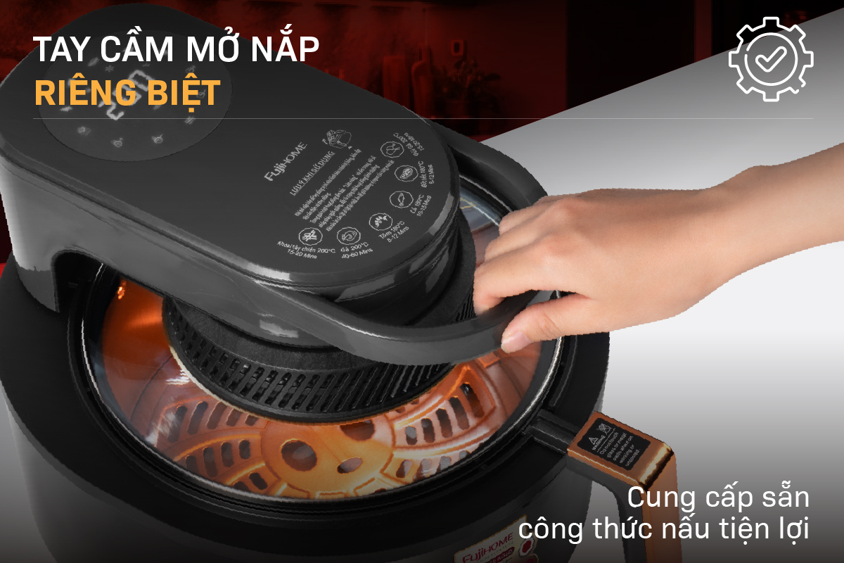 Hình ảnh chi tiết Nồi chiên không dầu Fujihome AG6D 6Lít - Dung tích 6L - Ảnh số 7