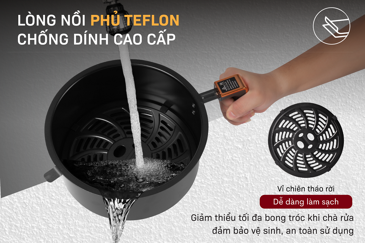 Hình ảnh chi tiết Nồi chiên không dầu Fujihome AG6D 6Lít - Dung tích 6L - Ảnh số 8