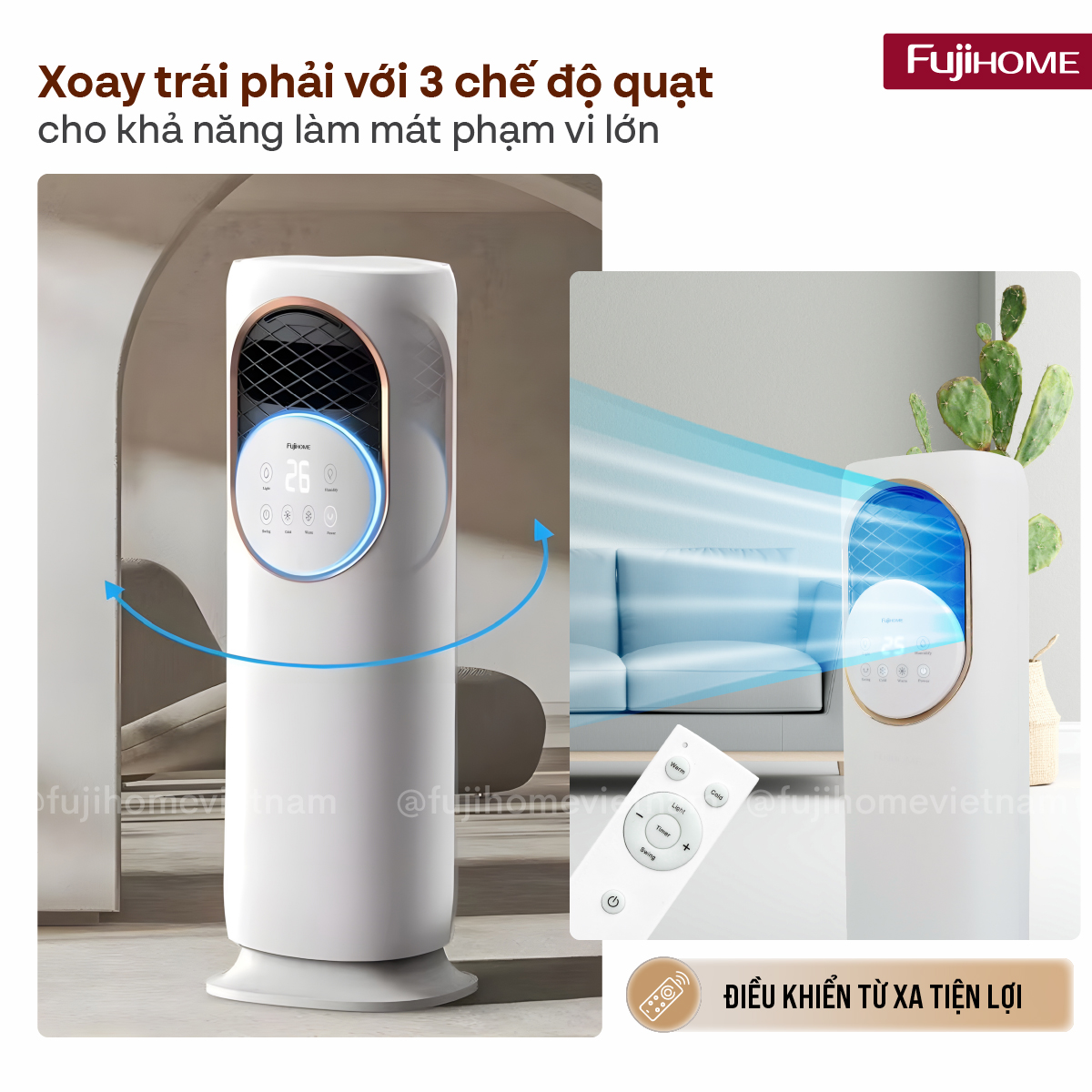 Hình ảnh chi tiết Quạt Làm Mát, Sưởi Ấm và Tạo ẩm 4 mùa Fujihome AC01 - Ảnh số 18